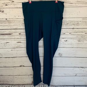 NWT Fabletics PureLuxe Oasis High Waisted Teal Pocket Legging Size 2X